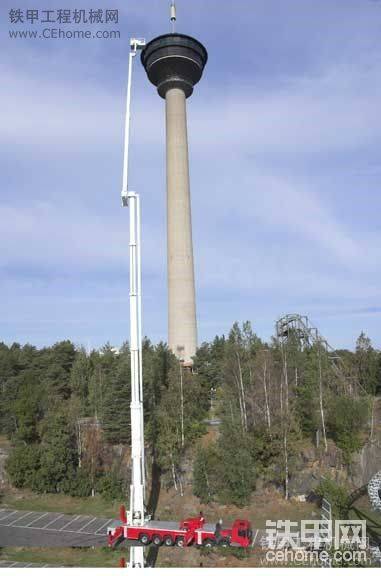 人类永远在追求天空的高度，芬兰bronto 101米登高平台车，目前该品牌最高已达112米