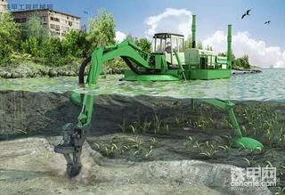 疯狂的水挖。比水路挖掘机在水上的功能更强大！