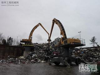国外钢铁拆卸场地一角