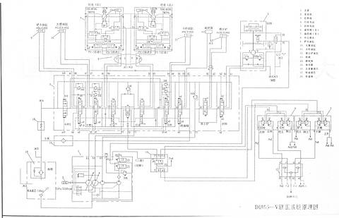 大宇DH55液壓系統(tǒng)原理圖