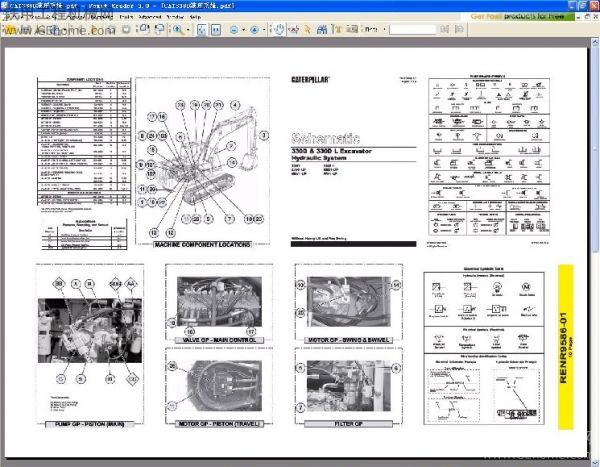 卡特彼勒330D挖掘機(jī)液壓系統(tǒng)資料