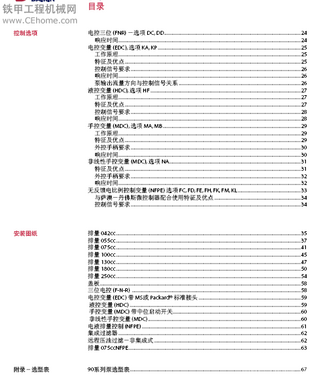 萨奥90系列轴向变量泵技术样本（对产品设计有用）